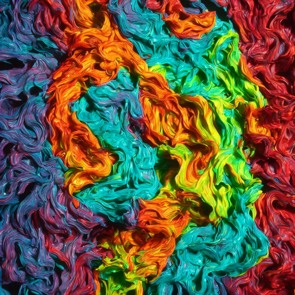 Image similar to painful pleasures by lynda benglis, octane render, colorful, 4 k, 8 k