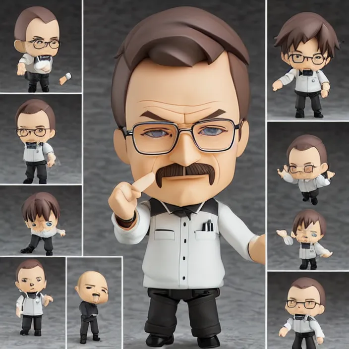 Image similar to walter white, an anime nendoroid of walter white, figurine, detailed product photo