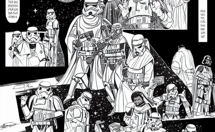 Image similar to star wars but it's in the kingdom manga artstyle