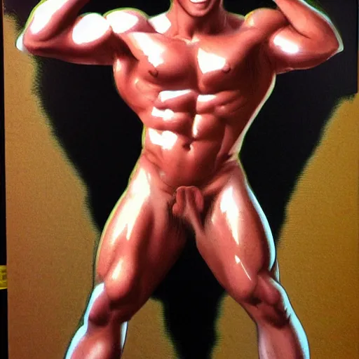 Prompt: concept art of billy herrington from Gachimuchi