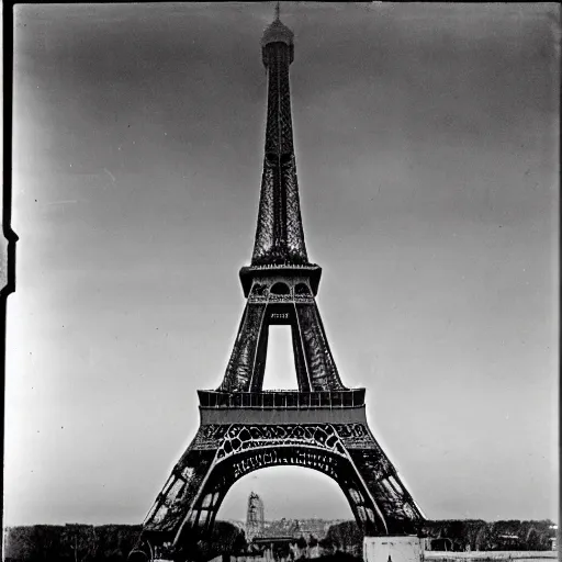 Prompt: the Eiffel Tower, photographed on November 23rd, 1888 during its construction