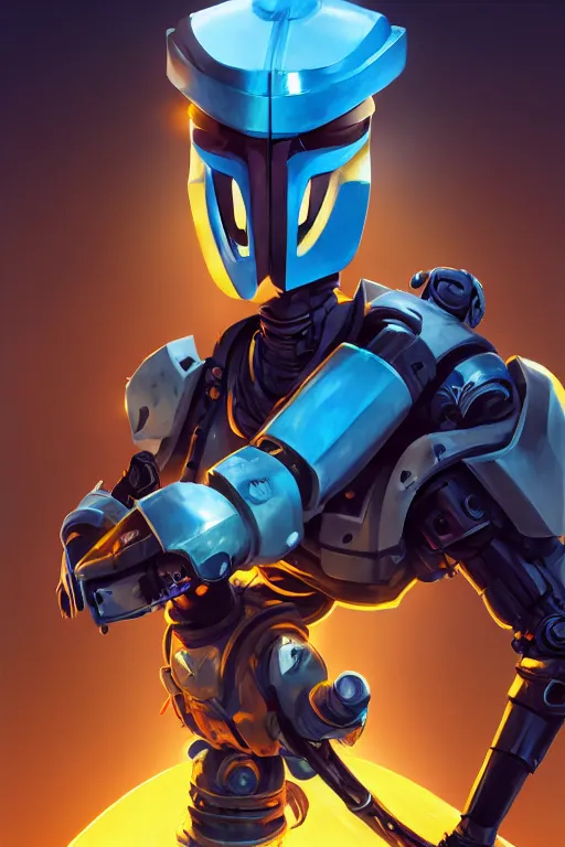 Image similar to epic mask helmet robot ninja portrait stylized as fornite style game design fanart by concept artist gervasio canda, behance hd by jesper ejsing, by rhads, makoto shinkai and lois van baarle, ilya kuvshinov, rossdraws global illumination radiating a glowing aura global illumination ray tracing hdr render in unreal engine 5