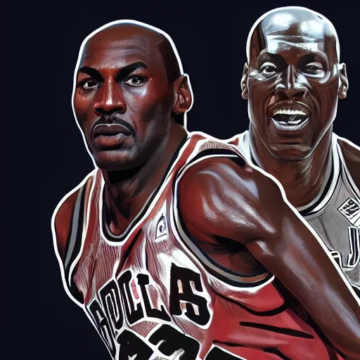 Prompt: time variance authority tva captures michael jordan, 4 k resolution, detailed, high quality, hq artwork, coherent, insane detail, concept art, character concept, character full body portrait