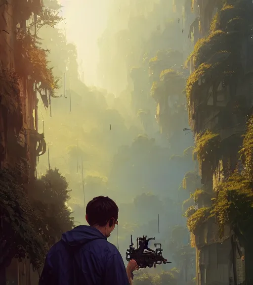 Image similar to highly detailed portrait in gta v, stephen bliss, unreal engine, fantasy art by greg rutkowski, loish, rhads, ferdinand knab, makoto shinkai and lois van baarle, ilya kuvshinov, rossdraws, tom bagshaw, global illumination, radiant light, detailed and intricate environment