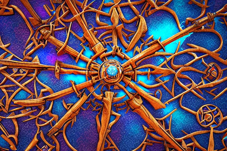 Prompt: photograph of a tool for trepanation | closeup | intricate | cool colors | unreal engine