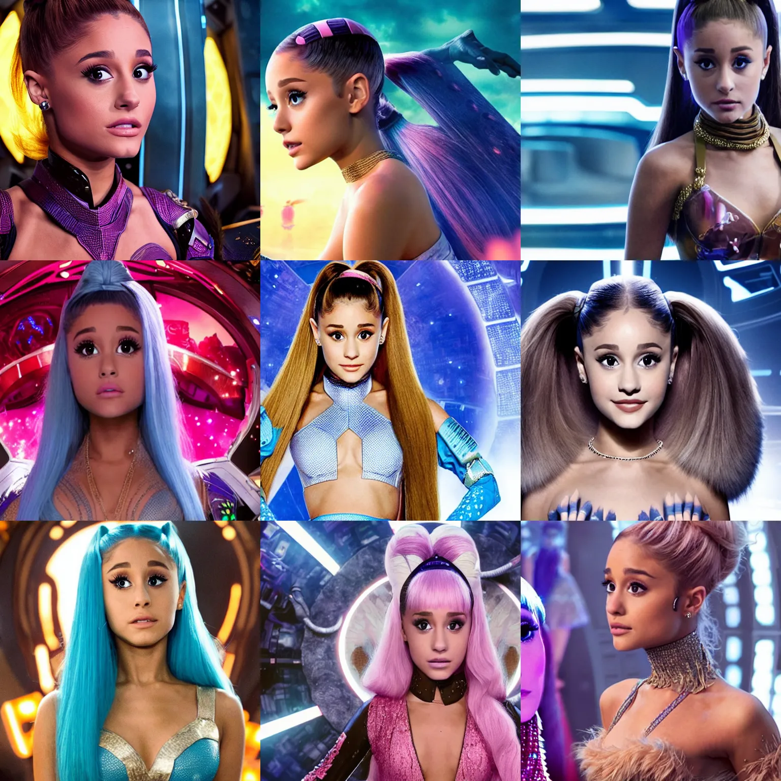 Prompt: Ariana Grande as Laurine in Valerian And The City Of A Thousand Planets