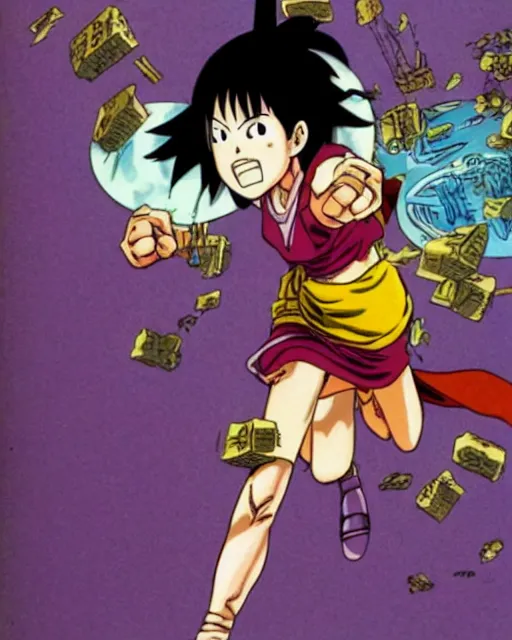 Prompt: a girl with powers, art by akira toriyama, eiichiro oda, hayao miyazaki, kentaro miura, masashi kishimoto