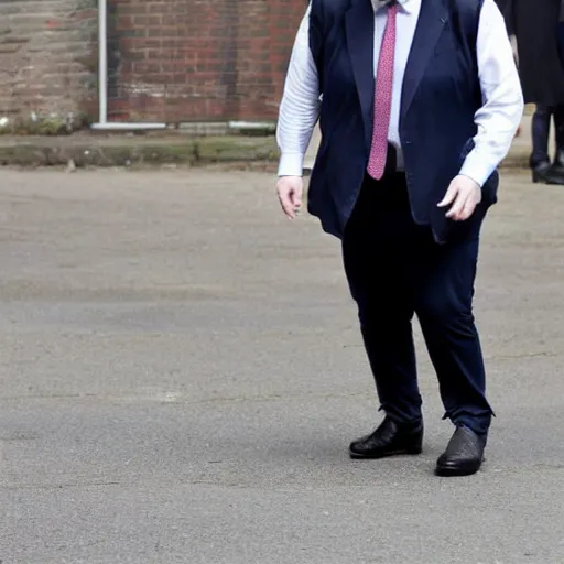 Prompt: photo of boris johnson in funny clown costume