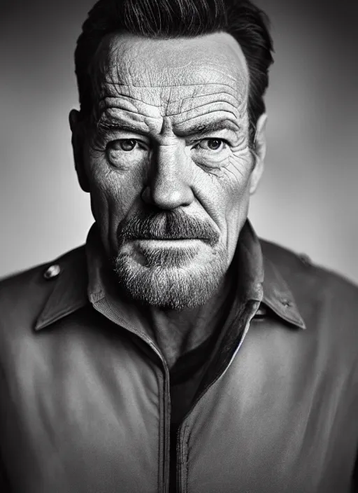 Image similar to full length photo of Bryan Cranston as Captain America by Lee Jeffries, smile, detailed, award winning, Sony a7R