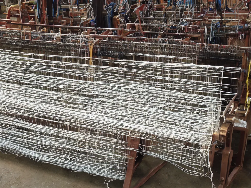 Image similar to industrial revolution weaving loom