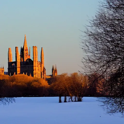 Image similar to we witnessed a glorious moonrise over ely cathedral last night.