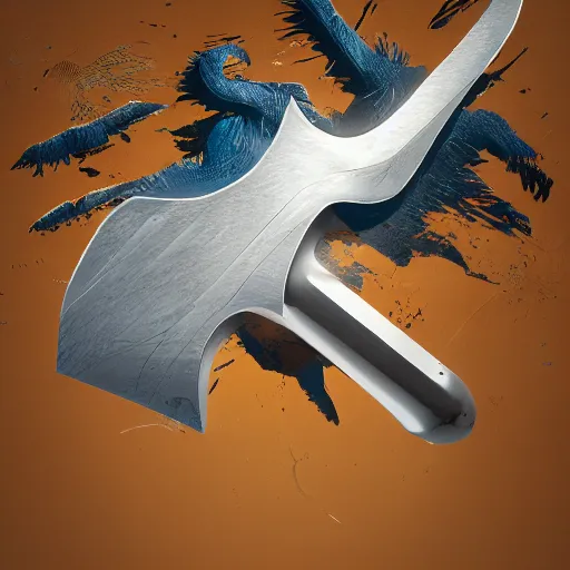 Prompt: twitter logo shape hammer, illustration, epic, intricate, hyper detailed, artstation, concept art, smooth, sharp focus, ray tracing, vibrant, photorealistic, award - winning, 4 k, hdr, simon bisley,