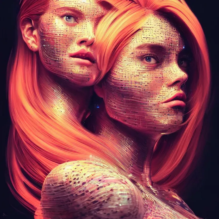 Image similar to a highly detailed photo of very intricate female face portrait, futurism, rococo cyber neon lighting, detailed futuristic fibonacci jewelry, profile posing, hyper photorealistic, crispy quality, digital photography, trending in pinterest, cinematic, 4 k ultra hd, art by pascal blanche, art by greg rutkowski, art by artgerm,