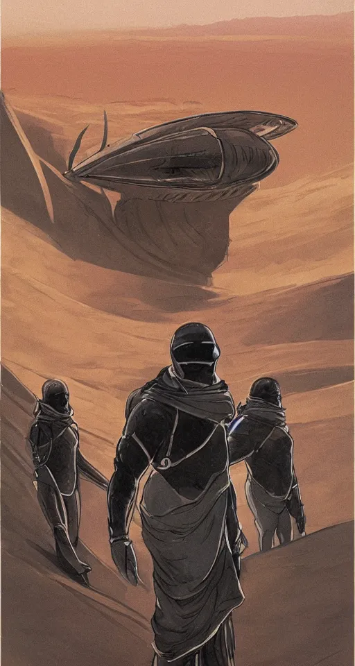 Prompt: frank herbert's dune 1 9 6 5, concept art in the style of roger powers