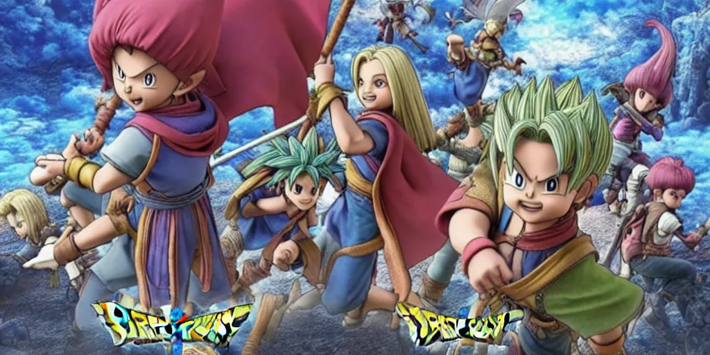 Image similar to dragon quest movie, ray - tracing, amazing animated, high quality