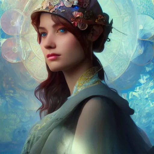 Image similar to crystal ball with a dreamscape inside, product studio photography, super highly detailed, professional digital painting, artstation, concept art, smooth, sharp focus, extreme illustration, unreal engine 5, photorealism, beautiful, cinematic, art by artgerm and rutkowski and alphonse mucha and loish and wlop