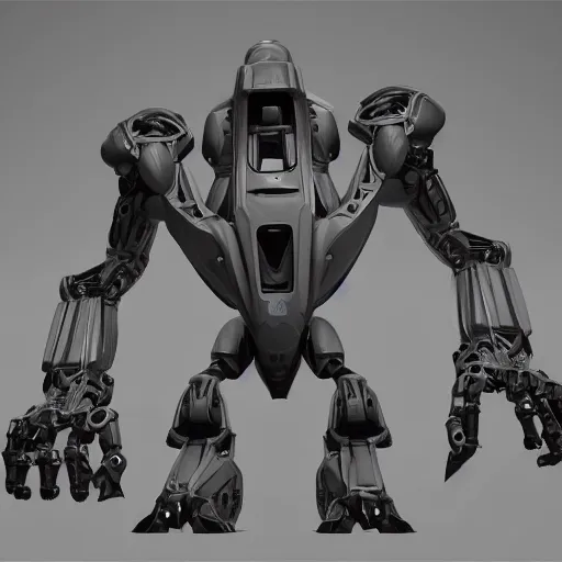 Image similar to hard surface, robotic platform, based on realistic low poly convex shape, 6 claws, symmetric, unreal engine