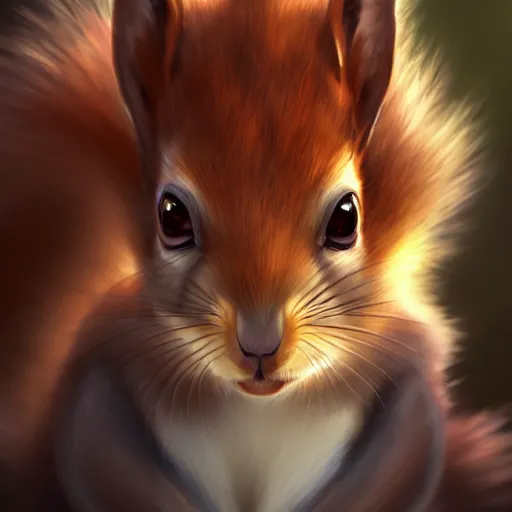 Prompt: anime portrait of a squirrel by Stanley Artgerm Lau, WLOP, Rossdraws, James Jean, Andrei Riabovitchev, Marc Simonetti, and Sakimichan, trending on artstation