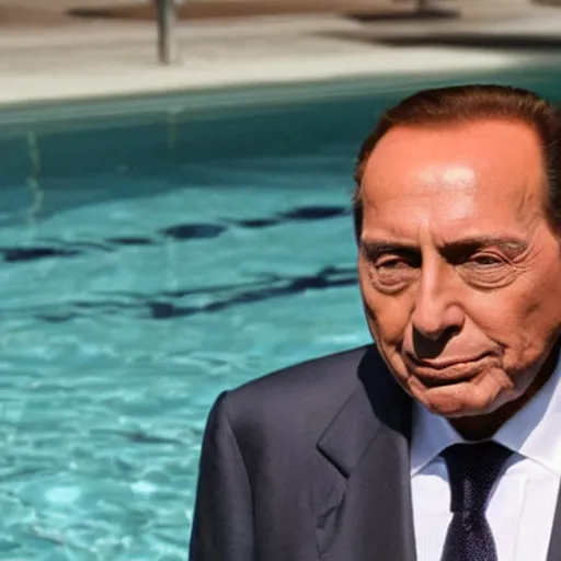 Image similar to berlusconi in the pool