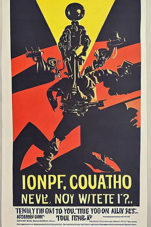 Prompt: a propaganda poster designed to convince people to enlist in the war against cthulu, 1 9 7 0 s,