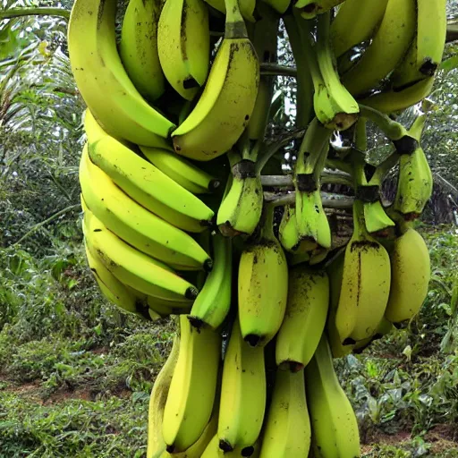 Prompt: how bananas grow