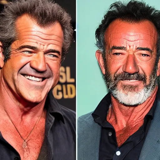 Image similar to morph between Mel Gibson and Bruce Springsteen