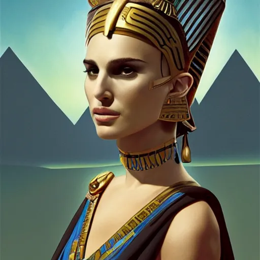 Image similar to Natalie Portman as a ancient Egyptian, artstation, Michael Whelan, digital art, felix Kelly, 8k photography