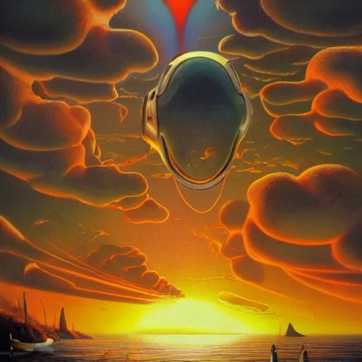 Prompt: bio-futurism,panorama,utopia,beautiful sunset,boris vallejo,photorealistic,detailed