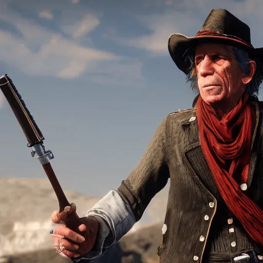 Image similar to keith richards in red dead redemption 2