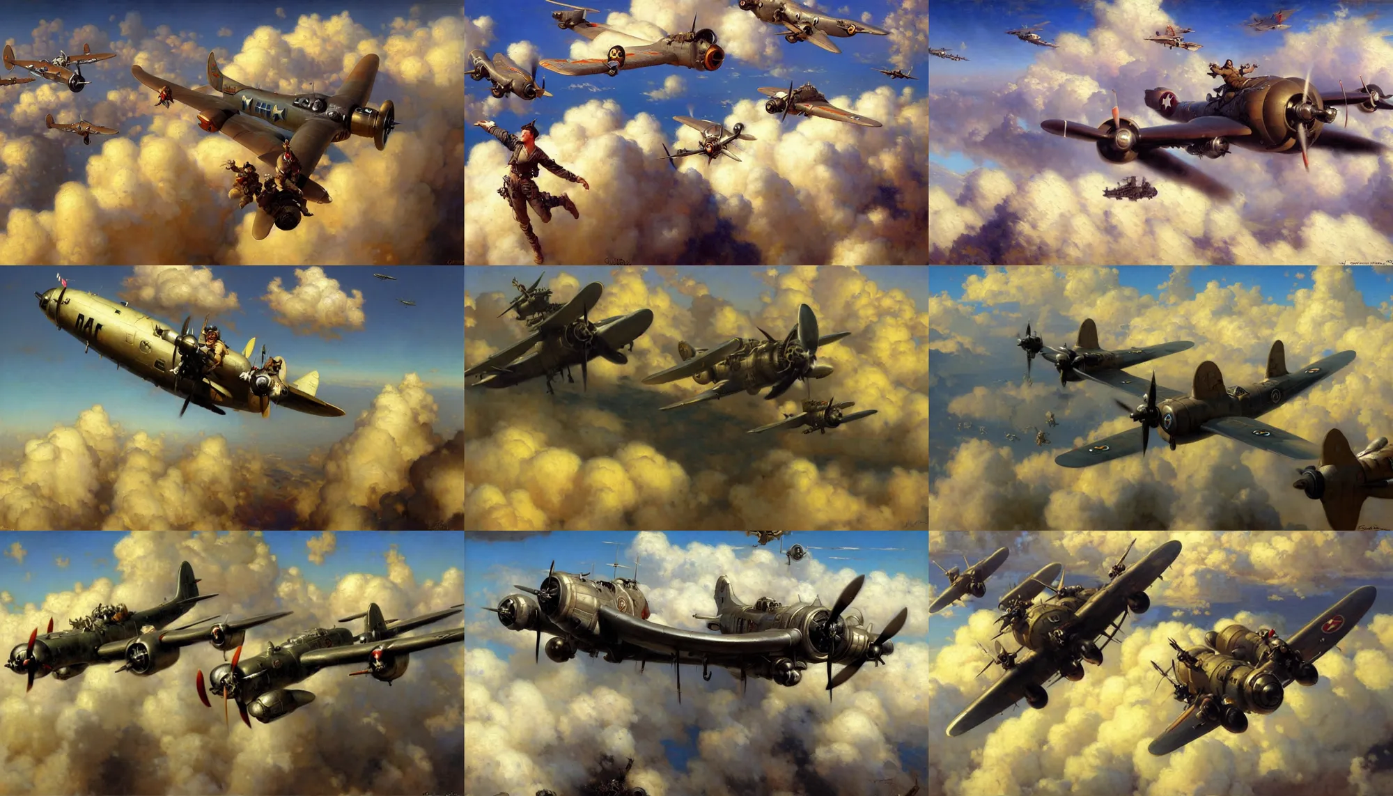 Prompt: flying fortress on the clouds background, highly detailed painting by gaston bussiere, craig mullins, j. c. leyendecker 8 k