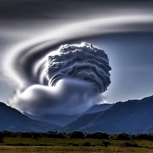 Image similar to a mesmerizing cloud looking like a dragon