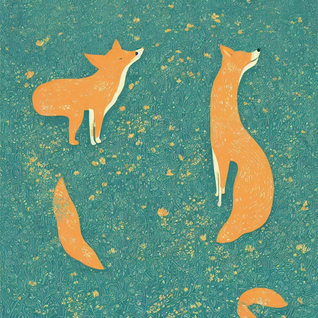 Image similar to fox face by victo ngai