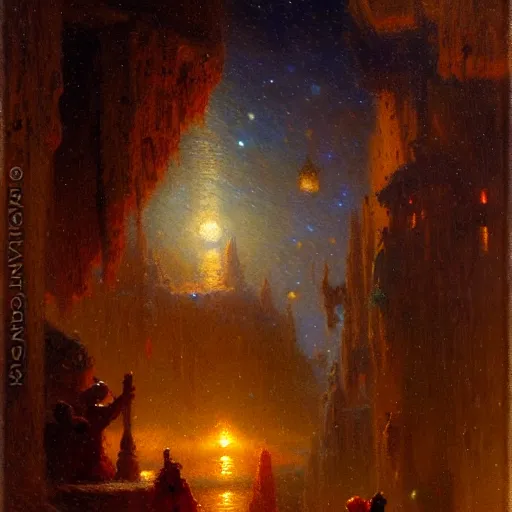 Image similar to the milk way up above, night time, midnight. highly detailed painting by gaston bussiere, greg rutkowski 8 k