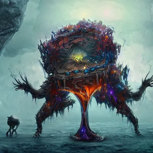 Prompt: fantasy art hyper realistic ai created interesting bizarre subconscious of a mob with fractal vignette edge fantastic art award winning best ultra detailed magnificent