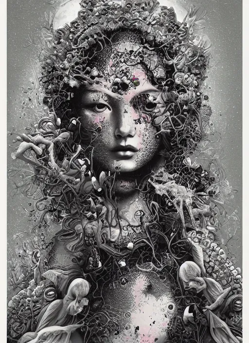 Image similar to Ai goddess painting by Dan Hillier, trending on artstation, artstationHD, artstationHQ, 4k, 8k