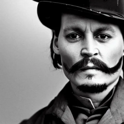 Image similar to johnny depp as a civil war soldier, photograph