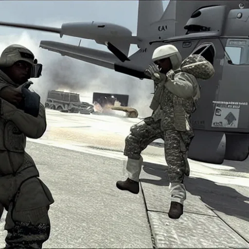 Image similar to Kanye west in MW2