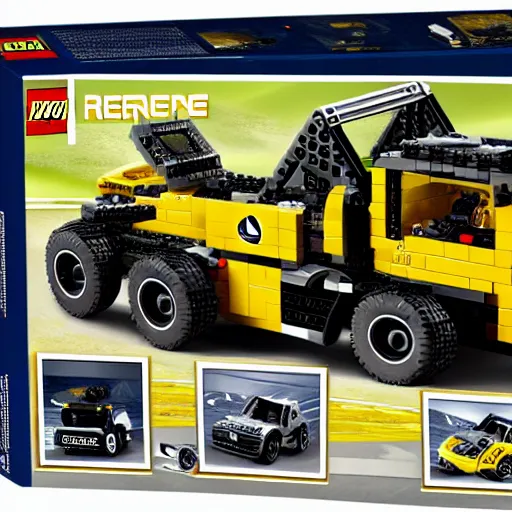 Prompt: a mercedes benz lego technic set