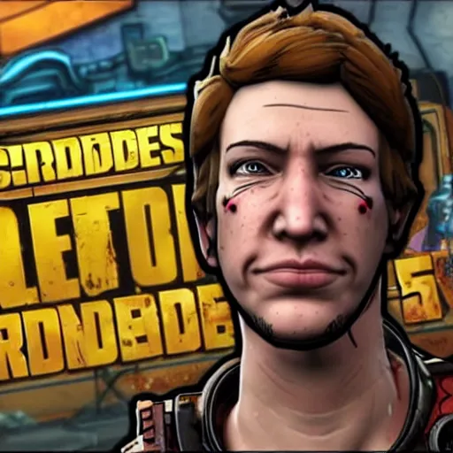 Prompt: a screenshot of youtuber tom scott in the video game borderlands 2. 3 d rendering, unreal engine. amazing likeness. very detailed. cartoon caricature