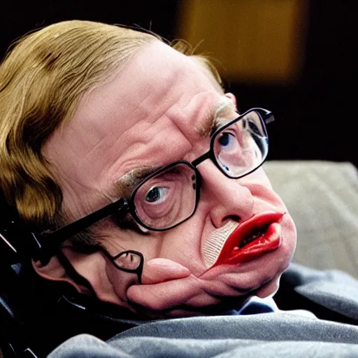 Prompt: stephen hawking as the joker, in the movie'the joker'