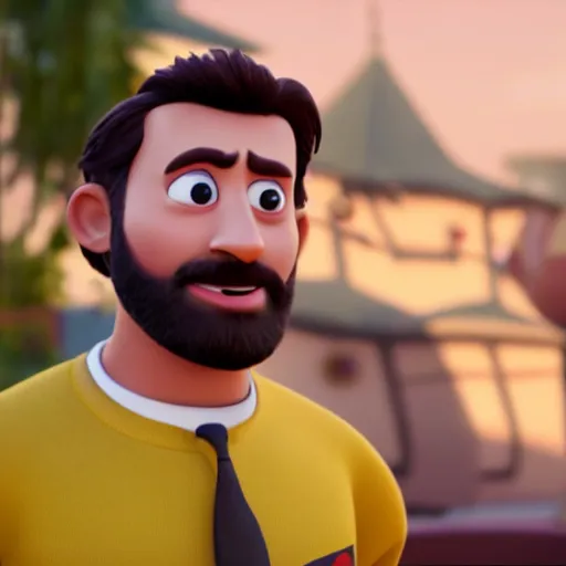 Image similar to still of forsen in a disney pixar movie, 3 d render, octane render