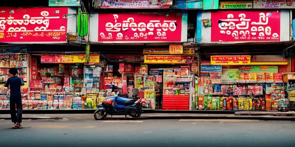 Image similar to a background of convenient store on bangkok street photography created for the short film the witness, directed by alberto mielgo for netflix