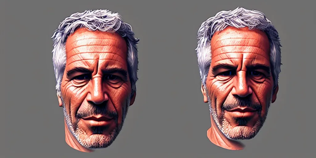 Prompt: jeffrey epstein as a fortnite skin. 3 d model. concept art. 8 k resolution