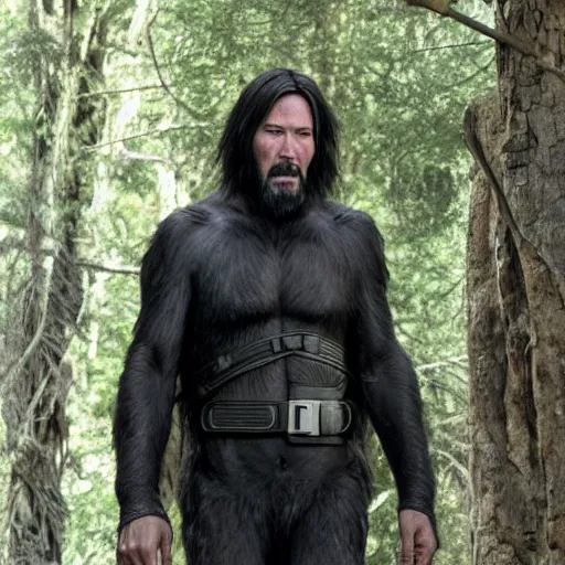 Image similar to Keanu Reeves In planet of the apes Very detailed 4K quality Super Realistic