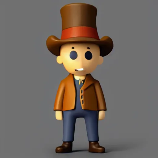 Prompt: plasticine figure of professor layton, 8 k, hdr, trend in artstation, photo studio, professional lighting