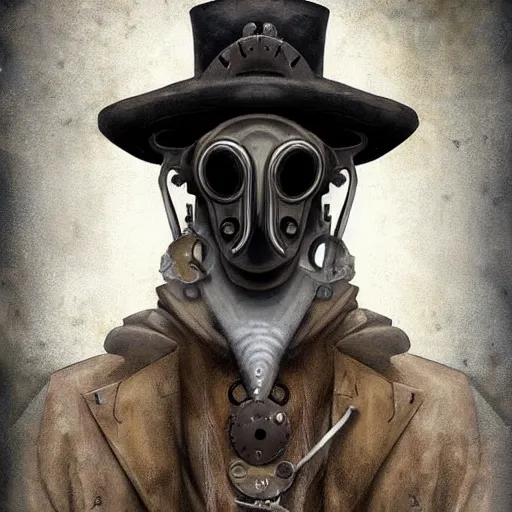 Prompt: steampunk plague doctor, digital art, artstation, highly detailed