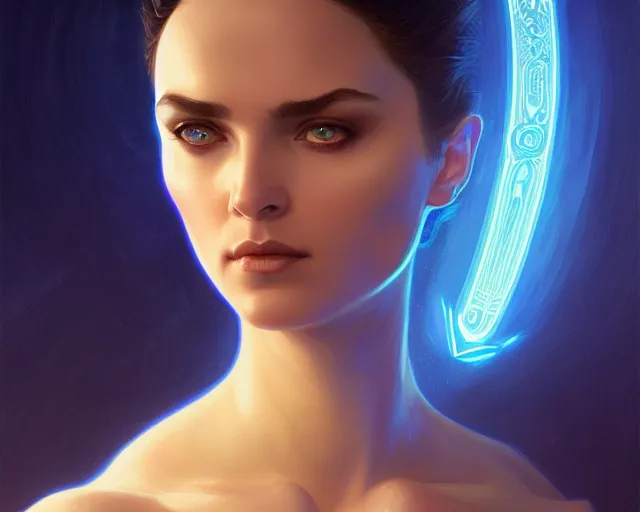 Image similar to photography of alia atreides of the knife, completely blue eyes, deep focus, dune, science fiction, intricate, elegant, highly detailed, digital painting, artstation, concept art, matte, sharp focus, illustration, hearthstone, art by artgerm and greg rutkowski and alphonse mucha