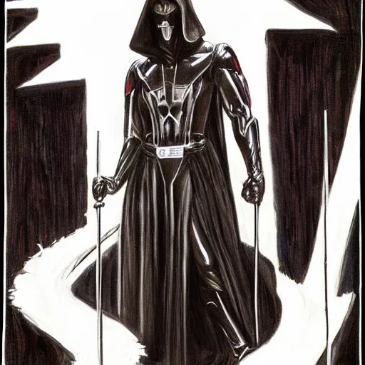 Image similar to peter steele as a sith lord, dark, sinister