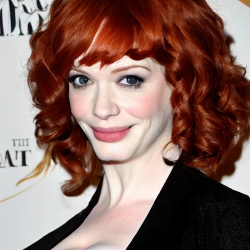 Image similar to christina hendricks with black robe,