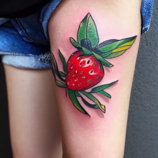 Image similar to tattoo of a strawberry